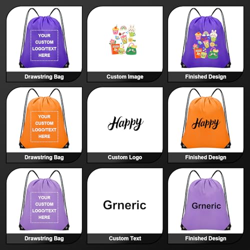 100 Pcs Custom Drawstring Backpacks, Bulk Personalized Bags Promotional Item with Your Logo for Gym, Team Activities (Blue)4