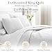 Southshore Fine Living, Inc. King Quilt Bedding Set with Shams, Coverlet Quilt King Size Bedspread, Luxury Bedding, Bed Spread for Kings/California Kings, Lightweight Quilted Comforter, White Quilts