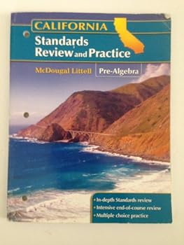 Paperback Pre-Algebra Standards Review and Practice Grades 6-8: McDougal Littell Pre-Algebra California Book
