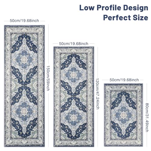 Kitchen Rugs Sets of 3,Farmhouse Kitchen Rugs and Mats Non Skid Washable,Soft Kitchen Mats for Floor Runner Rugs for Kitchen Entryway Hallway Laundry Room
