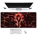 World of Warcraft Tapis de Souris XL 900x400mm Hydrorésistant Anime Mouse Pad Grand Tapis de Souris Gamer avec Base en Caoutchouc Anti-Glissant Surface Texturée pour Ordinateur et PC, M