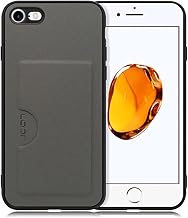 LOOF SKIN SLIM-SLOT Leather Card Storage Smartphone Case for iPhone 7 / 8 / SE (2nd / 3rd Generation) Case Cover Back Strap Hole Card Pocket Simple Shockproof Thin Lightweight Leather [Gray]