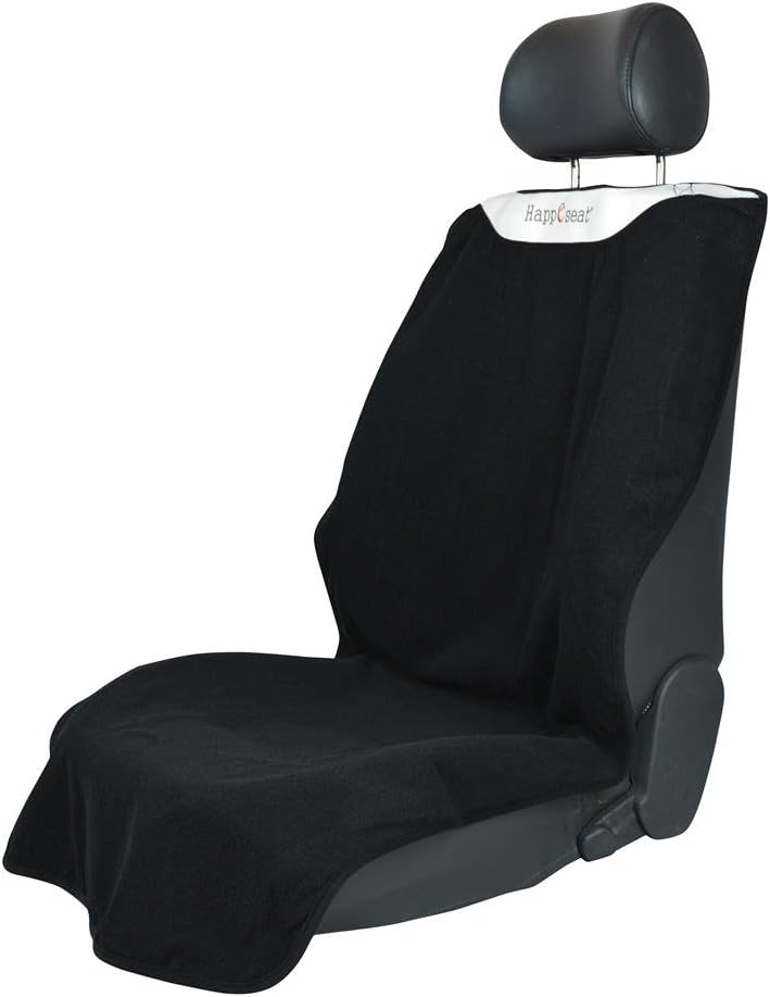 Happeseat® Machine Washable Car Seat Cover for Athletes Yoga Spin Running Beach Pilates Extreme Mudder (Black)