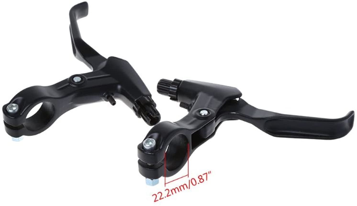 BATLAM Lega di Alluminio MTB Road Bike Leve Freno Bici fisse 2 Pezzi Leva Freno Bicicletta Cambio Manovella Ciclismo Leva Freno Bicicletta Leve Cambio (Colore : Nero) (Nero)