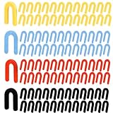 1200PCS Horseshoe Shims, Tile Shims, Plastic Shims for Leveling, Window Shims, U Shims, Blue 1/16”, Red 1/8”, Yellow 3/16”, Black 1/4”