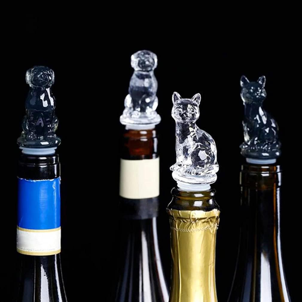 iSuperb 7 pcs Stopper Resin Mold Wine Bottle Stopper Mould DIY Crystal Epoxy Casting Molds Crown Cat Claw Rabbit Diamond Jewelry Silicone Mold (7 pcs)