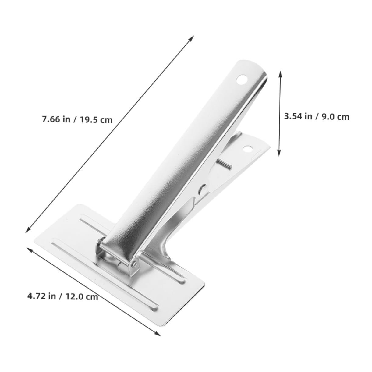 2 Stück Silberne Edelstahl Stoffklemmen zum Nähen und Zuschneiden | Ergonomischer Griff, Stabile Fixierung, Vielseitig für Heim Selbstgemacht und Projekte