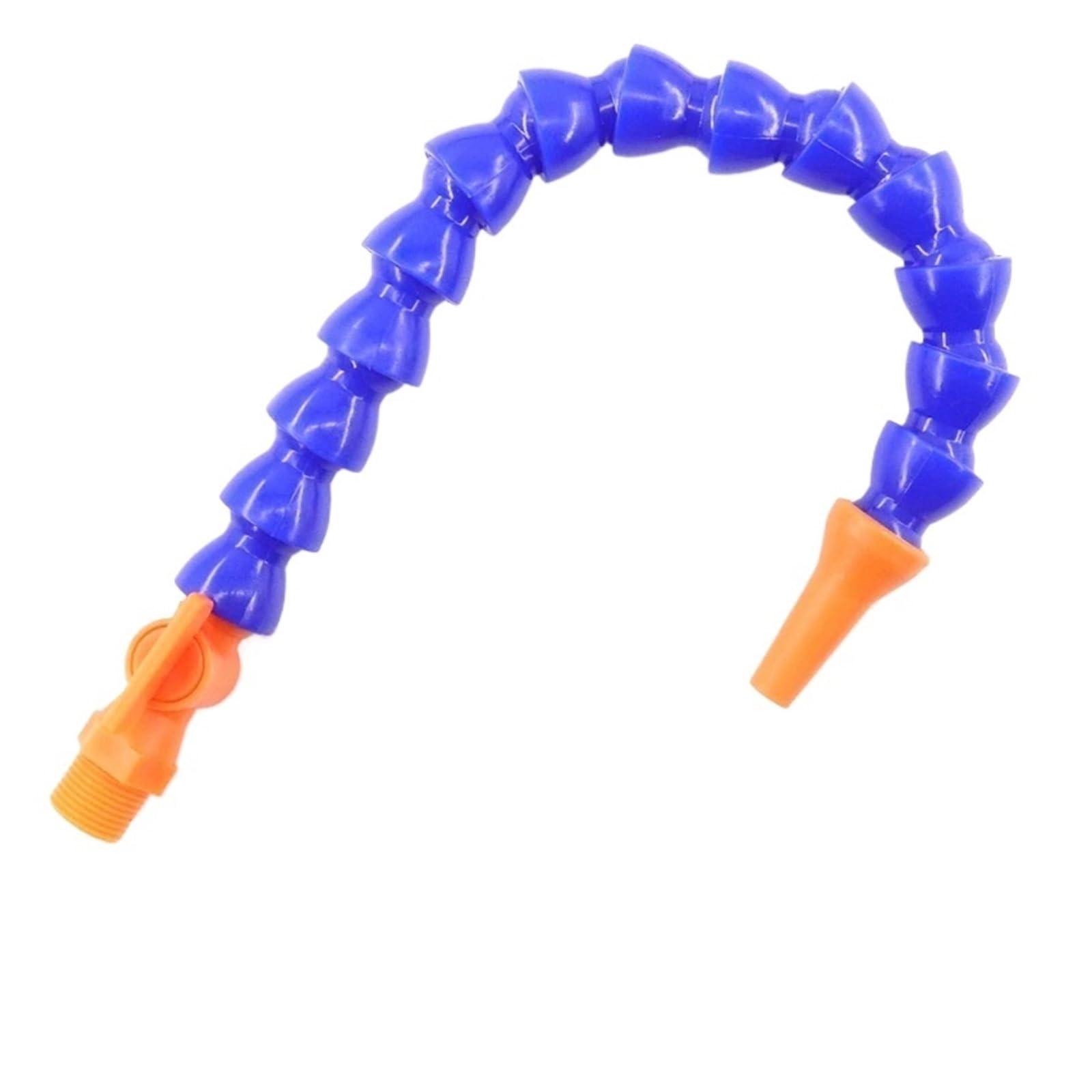 1/2 3/8 1/4 ''Buitendraad 300 Plastic Flexibele Water Olie Koelvloeistof Buis Slang Met Mondstuk for CNC Frezen Draaibank koeling Pijp (Color : Valve -G1l4-Flat, Size : 5PCS_300MM