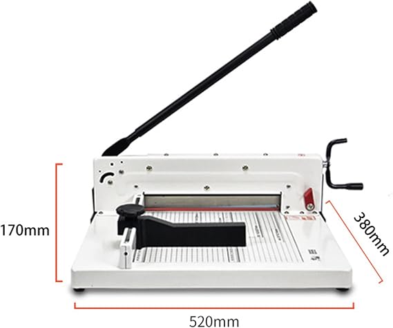 Industrial Paper Cutter A4 Heavy Duty Paper Cutter Paper Cutter Heavy Duty 400 Sheets Paper Guillotine with Clear Cutting Guide Grids for Offices, Schools and Printing Shops,Black