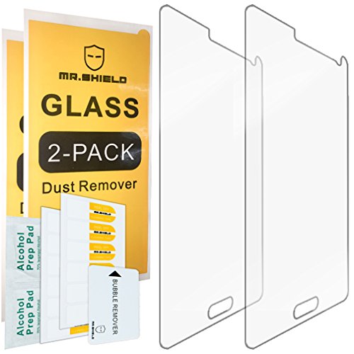 Mr Shield 9H 2.5D Round Edges Tempered Glass Screen Protector for Samsung Galaxy Note 4 (2 Pack)