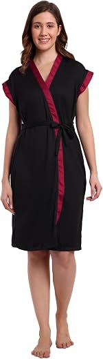 DREAMWEAVERS Satin Women Japanese Makeup Gown for Salon and Kimono Ladies Nightwear