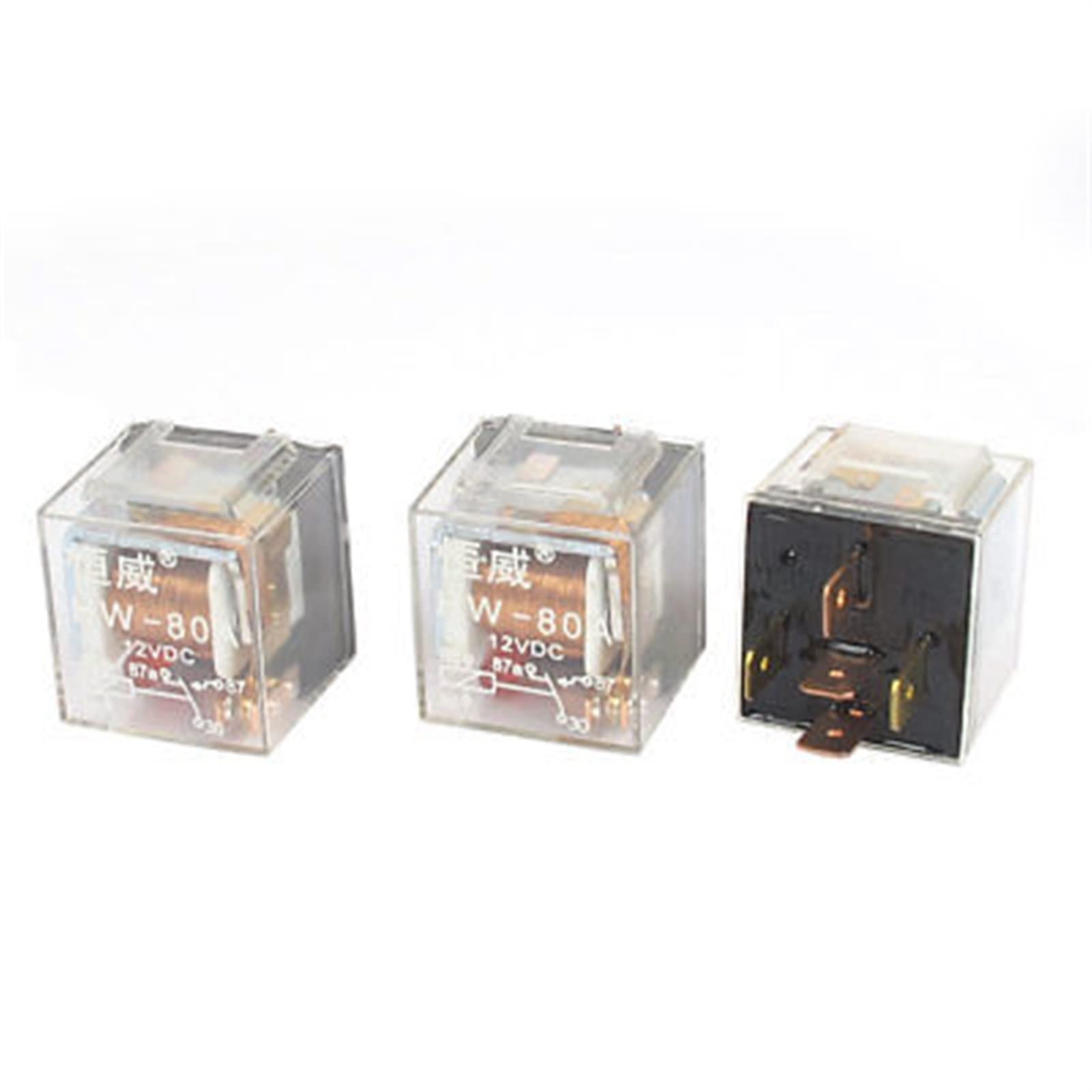 Parti e ricambi Circuiti di controllo for auto veicolo Luce rossa SPDT Relè di potenza a 5 pin DC 12V 80A 3PCS