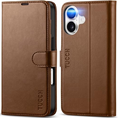 Housse cuir iPhone 17 TUCCH fonction support idéale pour visionnage vidéo
