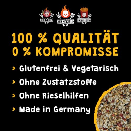ROCK'N'RUBS - Pommes Gewürz Classic Bacon | Geschmack von geröstetem Bacon | Perfekt für Pommes und Kartoffelgerichte - Würzmischung | Gewürzdose, 150g