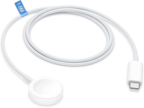 Apple Watch Magnetic Fast Charger to USB-C Cable (1.5 MPortable) Apple MFi Certified Strong Magnetic Wireless PD Fast Charging Compatible with Apple
