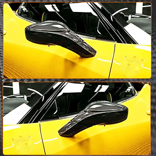 Mcarcar Kit Dry Carbon Fiber Mirror Covers For Ferrari 458 Italia 2011-2016 Add On Style Car Rearview Mirror Caps Factory Outlet #TOP1