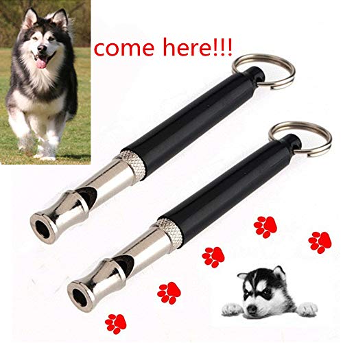 Cucudy Pet Dog Training Supplies Obediência Apito de volume ultra-sônico ajustável Apito de treiname