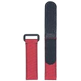 StrapsCo Nylon Hook & Loop Adventure Watch Band Strap - Red - 20mm
