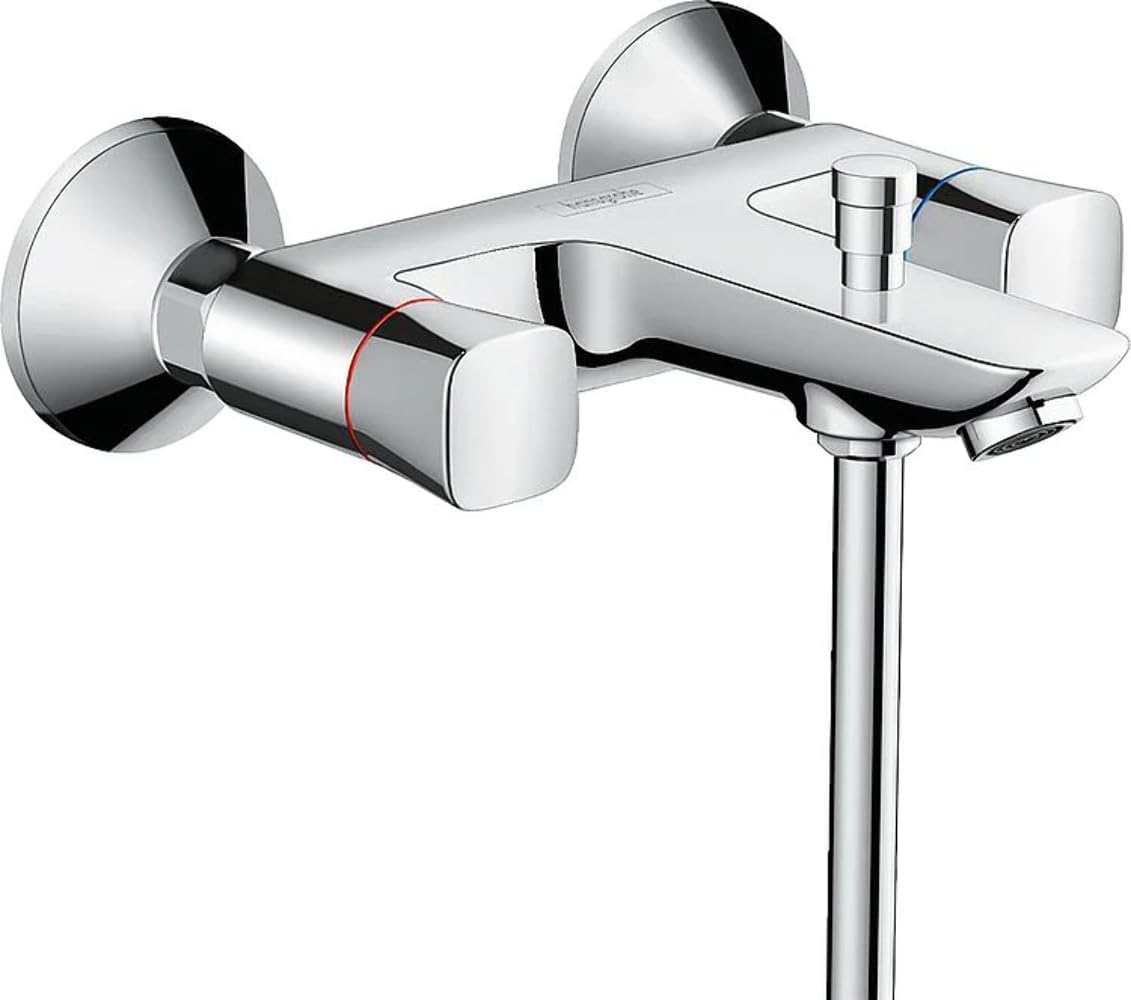 hansgrohe Zweigriff Wannenarmatur Aufputz Logis DN15 Chrom, 71243000