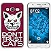 Produktbild PhoneNatic Case kompatibel mit Samsung Galaxy J5 (2015 - J500) Silikon-Hülle Crazy Animals Katze M1