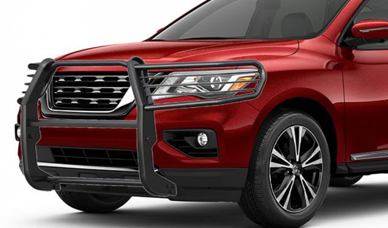 Image of Black Horse Grille brush Bumper Guard Modular Black Compatible with 2013-2018 Nissan Pathfinder-17A110403MA