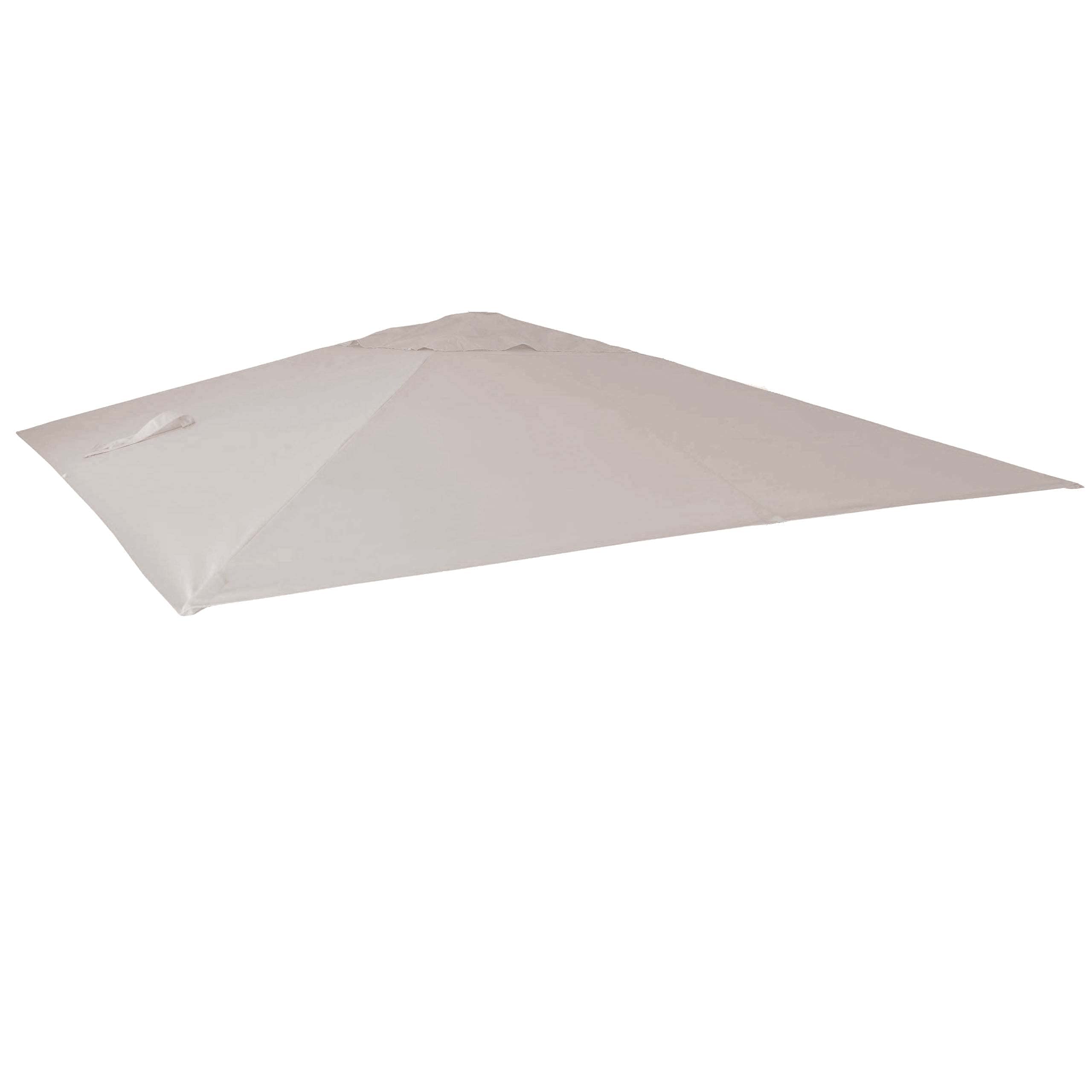 Mendler Pokrowiec na luksusowy parasol wiszący HWC-A96, pokrowiec na parasol przeciwsłoneczny, pokrowiec zamienny, 3,5 x 3,5 m (Ø 4,95 m) poliester 4 kg – kremowo-szary