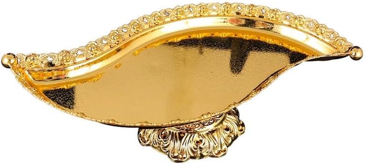 Metal Handicraft Pastry Tray Crescent-shaped Snack Nut Plate