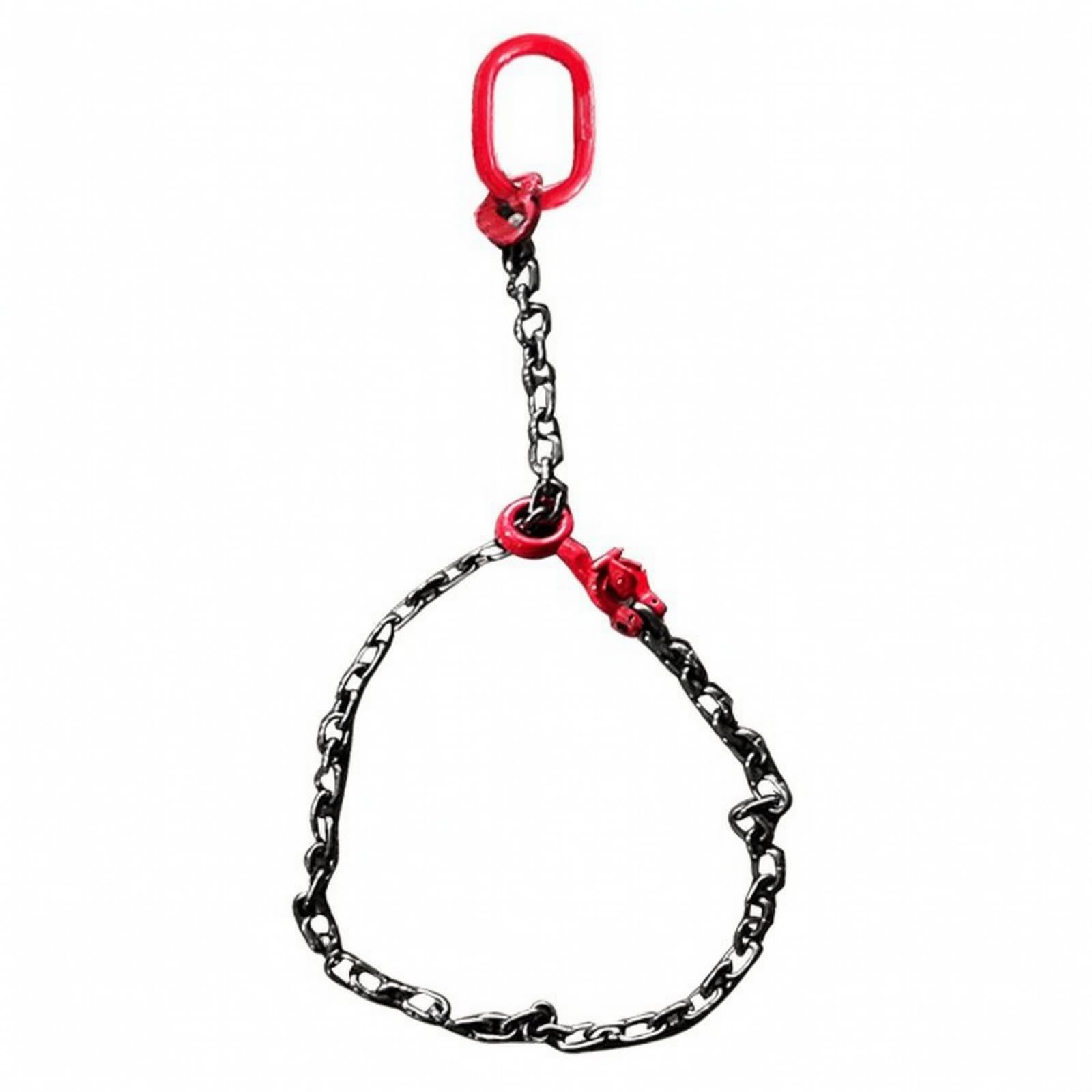 Lifting Hook Chain Catena Sollevamento Gancio Imbracatura Acciaio Manganese 80 Trasporto Carichi Pesanti Presa Stabile per Operatori Edili Logistica Officine, 1 Gancio 3 Tonnellate 8 Metri