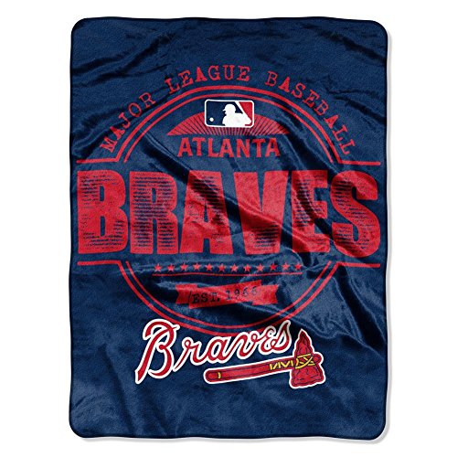 The Northwest Company MLB Atlanta Braves Micro Raschel Throw Blanket, 46