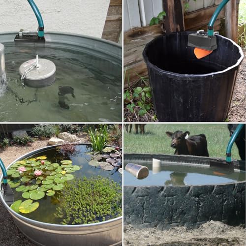 Water Trough Float Valve for Stock Tank,Water Tank Float Valve Level Control for Pond Farm Livestock Cattle Goat Horse Swimming Pool, Autofill Livestock Waterer with Hose Connector - Thumbnail 7