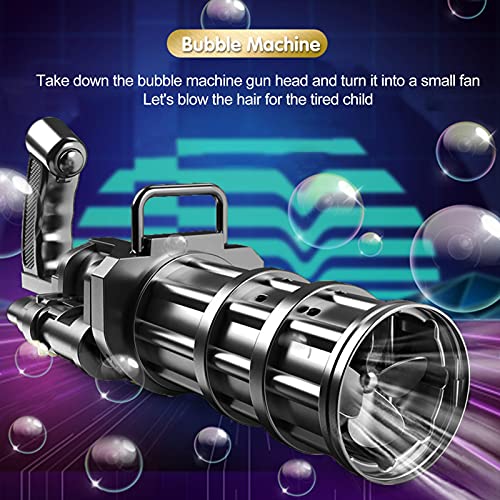 DETTELIN Máquina de bolhas Gatling, 2021 nova atualização, 15 varinhas sopradoras automáticas para c