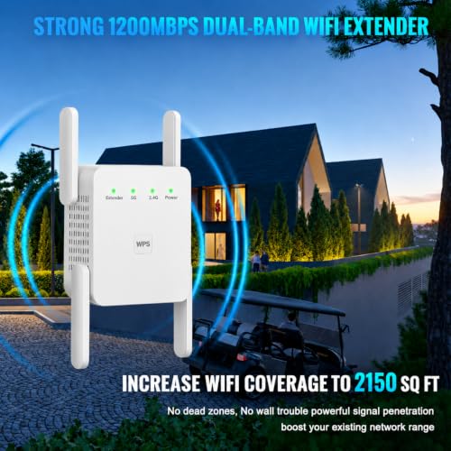 Image of WiFi Extender Signal Booster for Home WiFi Booster 1200Mbps