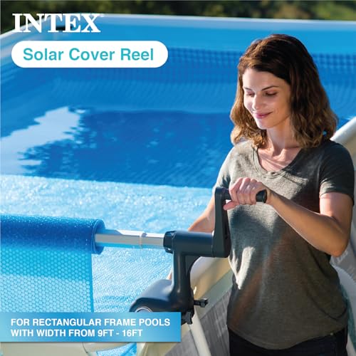 Intex 28051 Heavy Duty Solar Above Ground Pool Cover Reel Aluminum Adjustable thumb #4