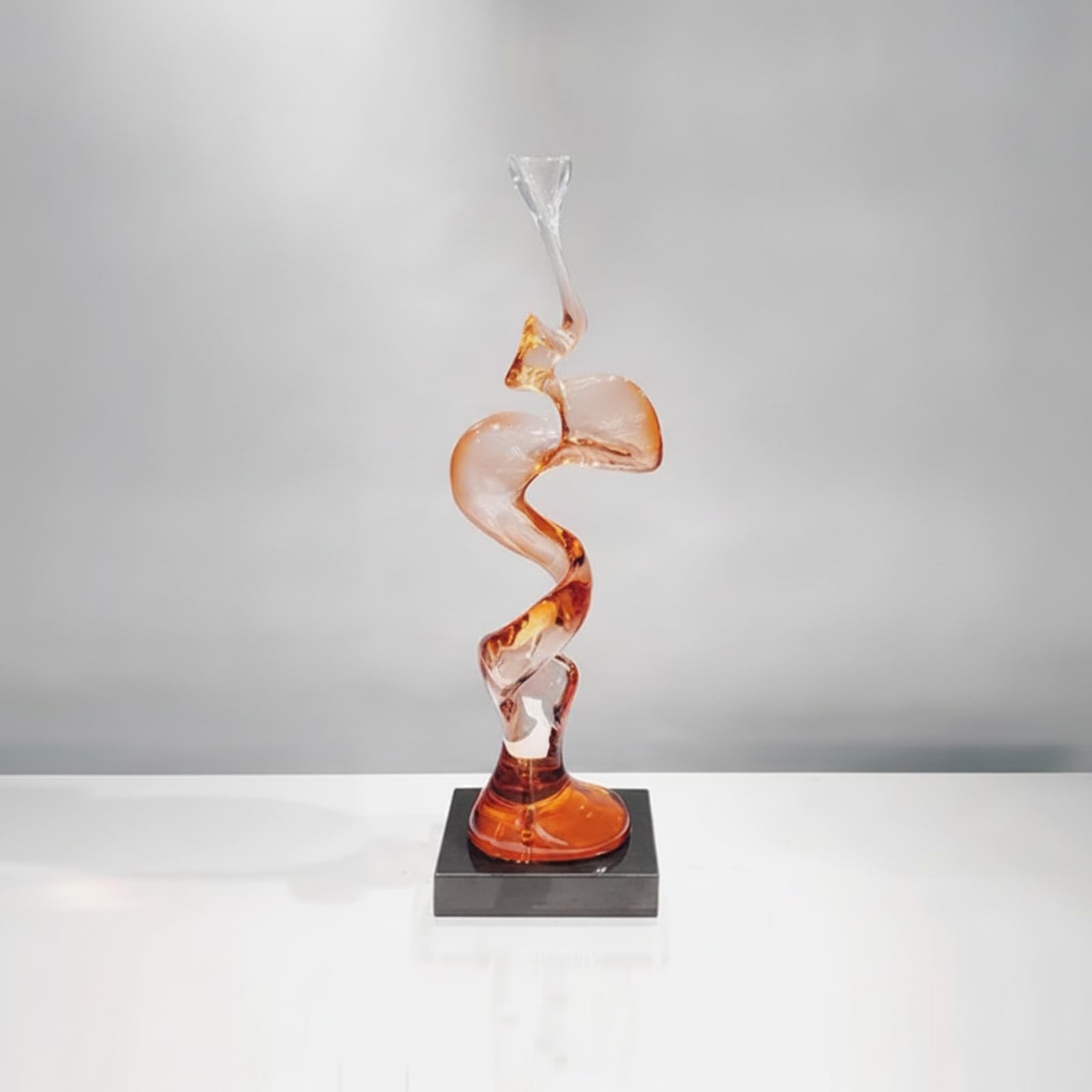 Sculpture avec Socle Transparente, Rouge, 38CM
