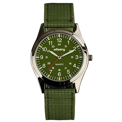 Infantry in-018-g-n – Montre de Poche, Sangle en Nylon