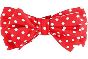 RuffleButts® Girls Swim Bow Headband in Red and White Polka Dot
