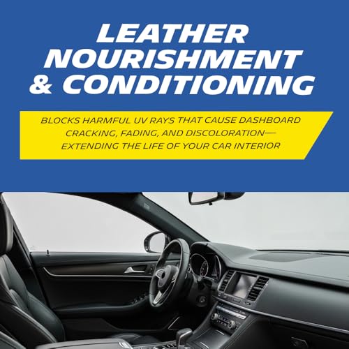 Image of MICHELIN Car Interior Trim Polish & Protectant 500ml | Polishes & Protects Plastic, Leather, Vinyl & Rubber | Leather Conditioner with UV Protection | Restores Shine with Non-Greasy & Anti-Dust Finish