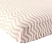 Luvable Friends Unisex Baby Fitted Crib Sheet, Tan Chevron, One Size