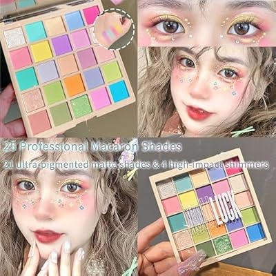 25 Color Rainbow Eyeshadow Palette - Matte & Shimmer Makeup Palette, Highly Pigmented Colorful Eyeshadows for Day & Night, Professional Bright Eyeshadow Palette