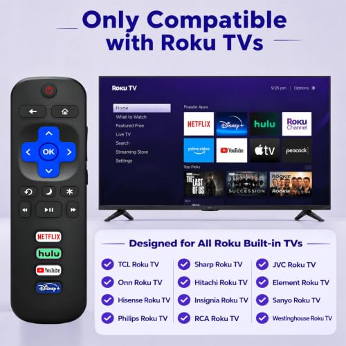 Nebutraxion Universal Remote for Roku TV, Replacement, TCL Onn Hisense TVs by NebuTraxion - Used condition - Image 2