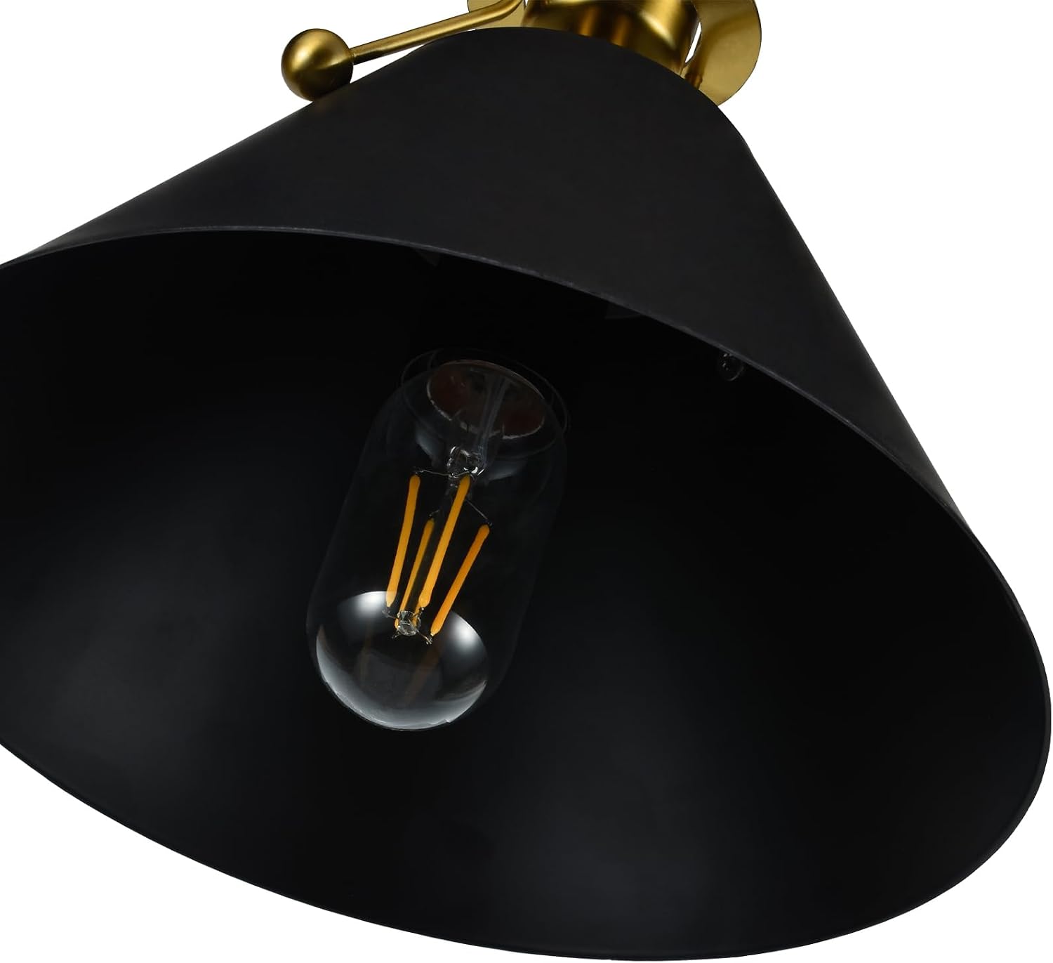 Maxax Chandeliers for Dining Room, 10 Inch Dining Chandelier, Pendant Lights Kitchen Island, Gold Pendant Light, Kitchen, Living Room Lamp, Shade (Black)