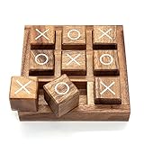 BSIRI Tic Tac Toe Game for Kids and Family Board Games 3D Travel of Living Room Decor and Coffee Top Table Games Decor Family Games Night Classic Board TicTacToe