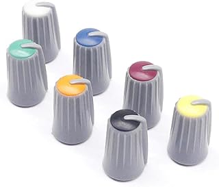 ezqnirk 7pcs for Mackie 1604-VLZ3 1402-VLZ3 Mixer Potentiometer Knob/Axle Shaft Half-axis Rotary Potentiometer Fader knobs caps