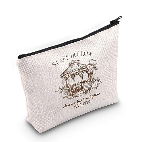 Stars Hollow Inspired Cosmetic Bag Gazebo Toiletry Bag Gilmore Fans Makeup Bag With Zipper Small Town Gift (Stars Hollow) - Image 3
