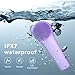 ADINC Silicone Face Scrubber, Waterproof Rechargeable Facial Cleansing Brush, 5 Cleansing Modes with Nose Brush for Women & Men Electric Face Wash Brush for Deep Cleaning Exfoliating, Massaging Purple