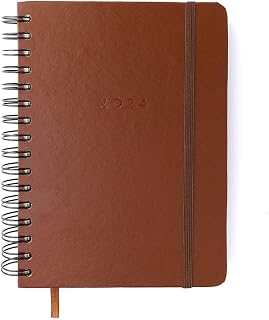 Agenda Planner Wire-O 2024 Clássica Diária A5 Café, Cicero