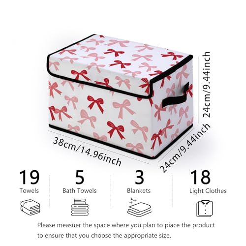Image of Stackable Storage Bins with Lids,Closet Organizers Fabric Box for Home and Office,Blanket Clothes Organizers,Under Bed Storage Containers 3 Pack