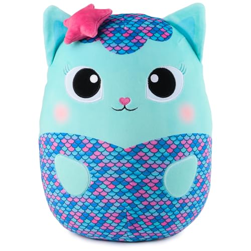 GUND Gabbys Dollhouse Official Mercat Squishy Plush Toy Cat Stuffed Animal Squishy Toys for Ages 1 & Up Blue 12