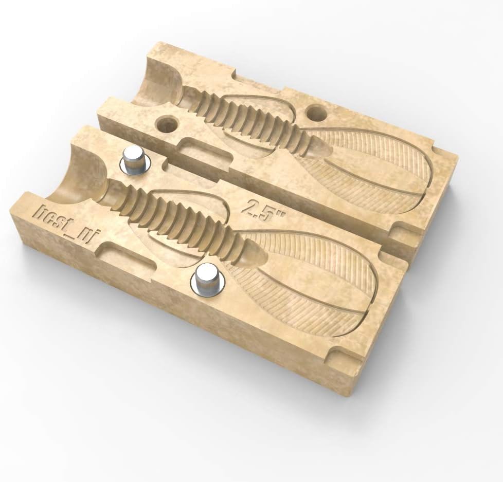 Soft Plastiс Molds Lure Making Injection Molds Fishing Lures Molds Rage Ned Bug, Brown, Small - Image 3