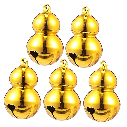 Abaodam 5Pcs Gourd Pet Bells Sound Decorative Collar Pendants for Dogs Cats for Christmas Tree Garlands Backpacks and